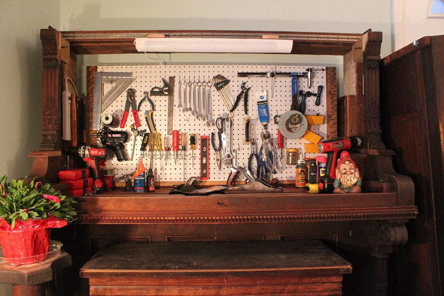 tools on a piano